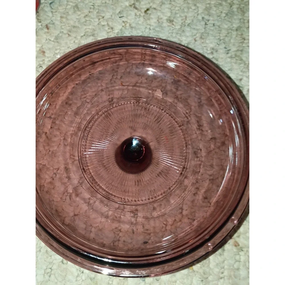 Vision Corning Ware Cranberry Pyrex Replacement Lid 7‎ 1/4 Inch V1-5C